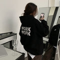 Korean Style Velvet Letter Hoodie