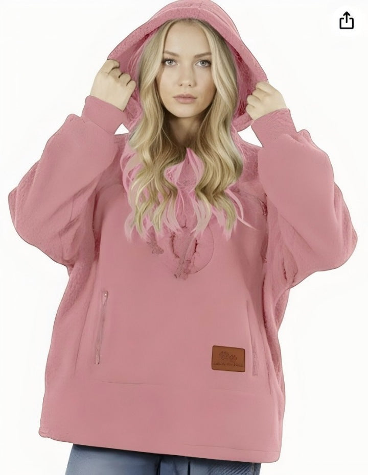 MM21 Polar Fleece Zip-Up Hoodie — Unisex Oversized Fit