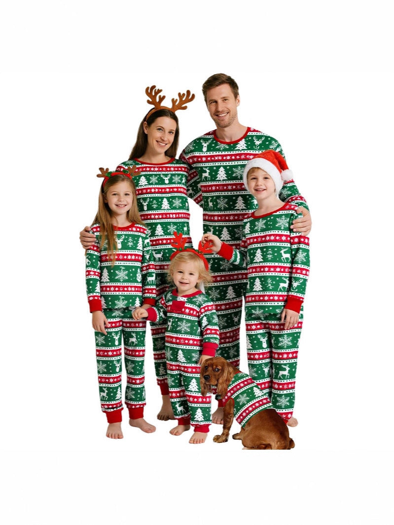Christmas Family Dress Fashion Hooded Christmas Printed Jumpsuit Christmas Home Dress Jumpsuit Family Dress