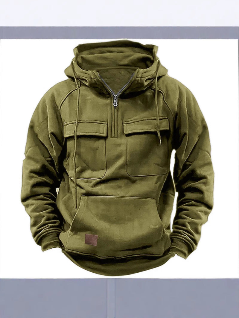 MM21 Retro Zip-Up Hoodie — Men's Relaxed Fit