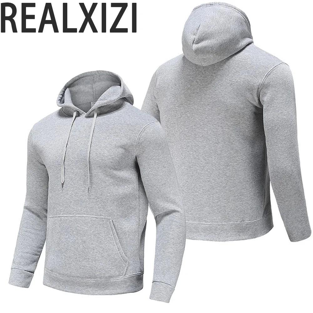 Solid Color Fleece Hoodies Men Women Long Sleeve Sweaters Loose Casual Hoodie Round Neck Sweatshirts Bottom Shirts Pullovers